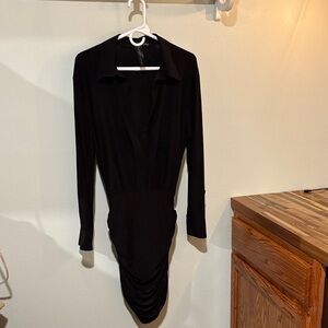 Norma Kamali Black Long Sleeve Dress